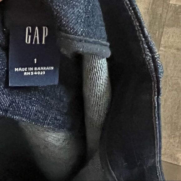 Vtg early Y2K  Gap dark wash rigid denim Fitted stretch pencil jean skirt 1 XS - Picture 6 of 7